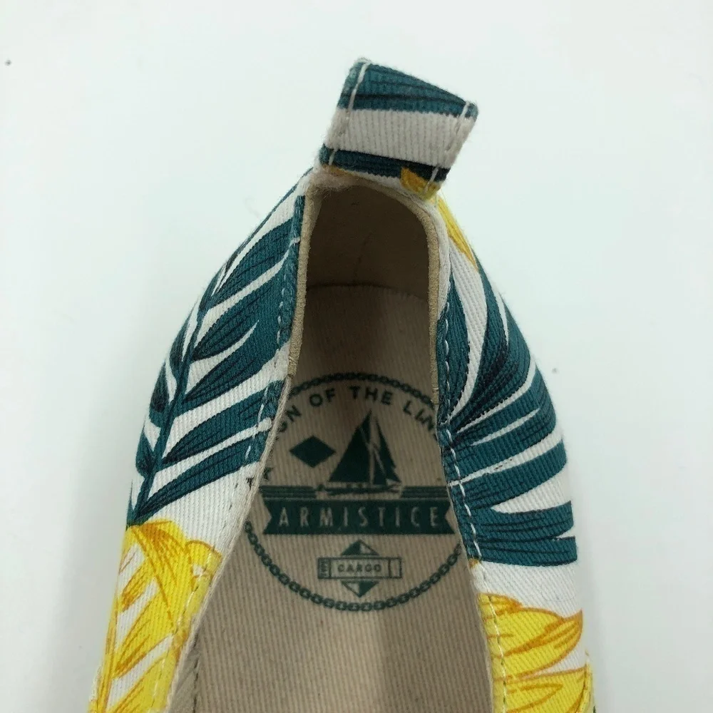 Armistice Anthropologie Tropical Print Espadrille Slip On Shoes 7